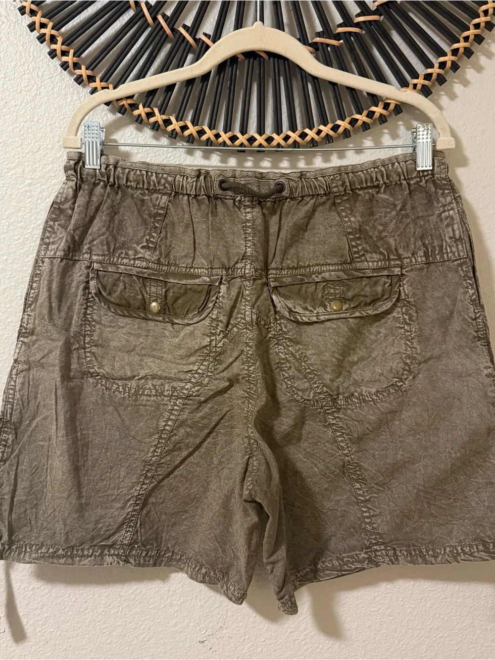 Free People Washed Utility Cargo Shorts Small